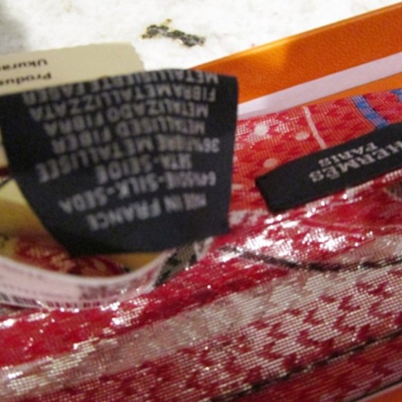 100% AUTHENTIC HERMES TWILLON DISCO LUREX (TWILLY LONG) SCARF BRAND NEW W/BOX - Picture 12 of 16